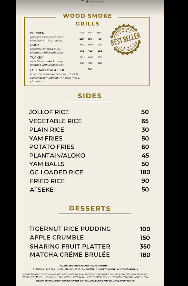 House specials menu